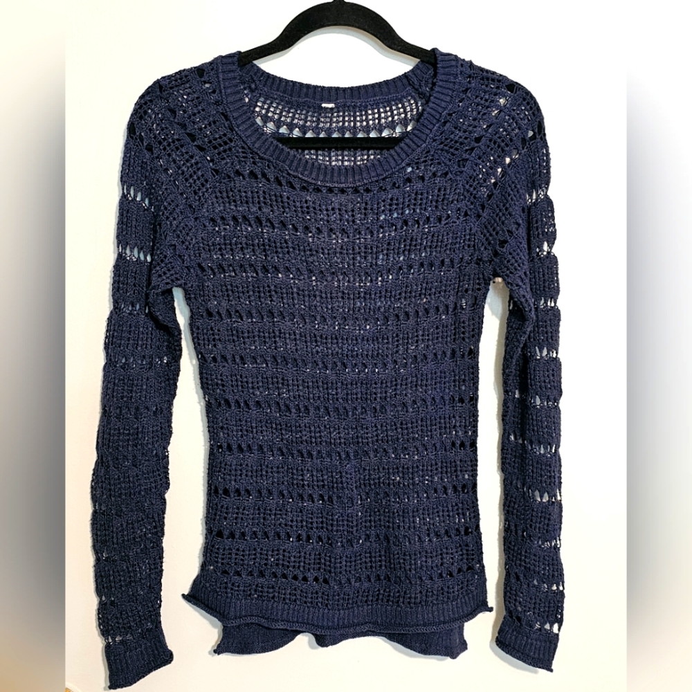 Navy Crew Neck Knit Sweater
